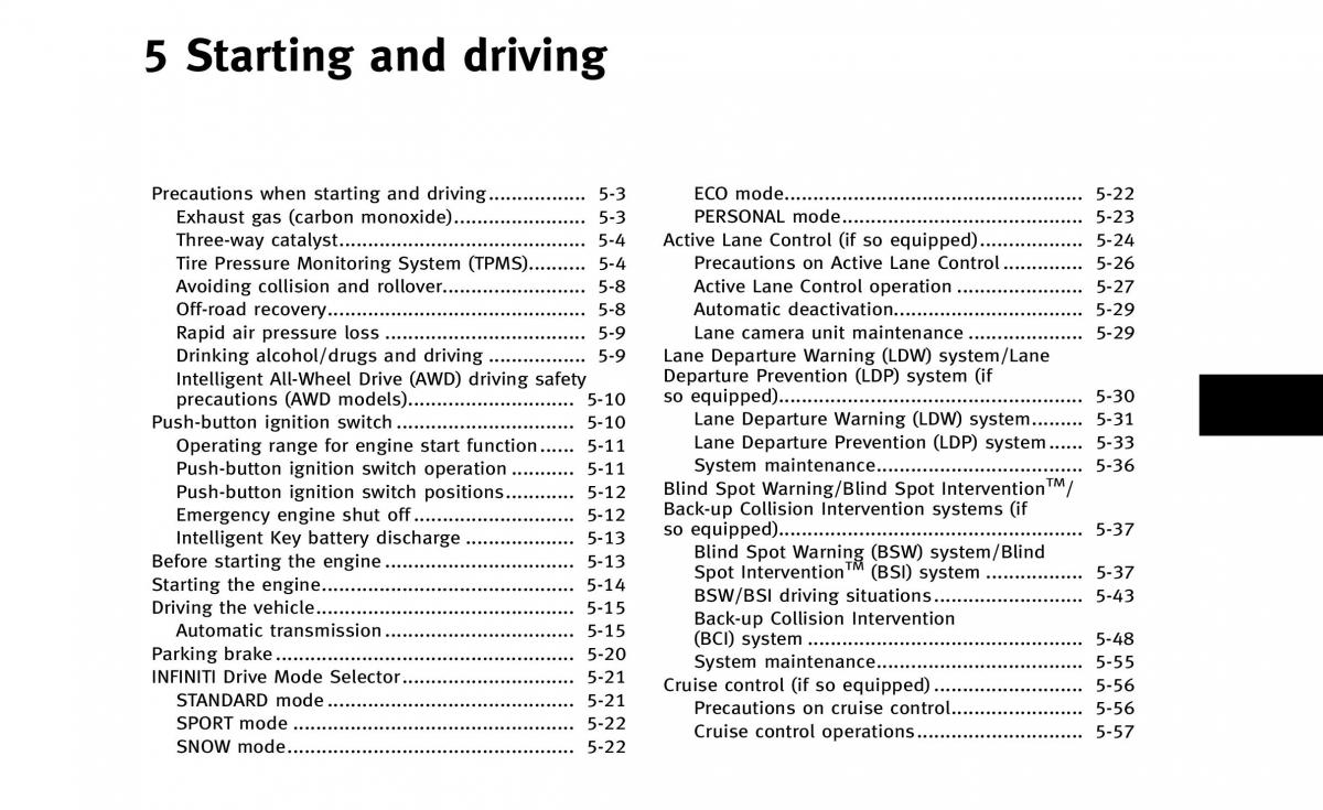 Infiniti Q50 owners manual / page 172