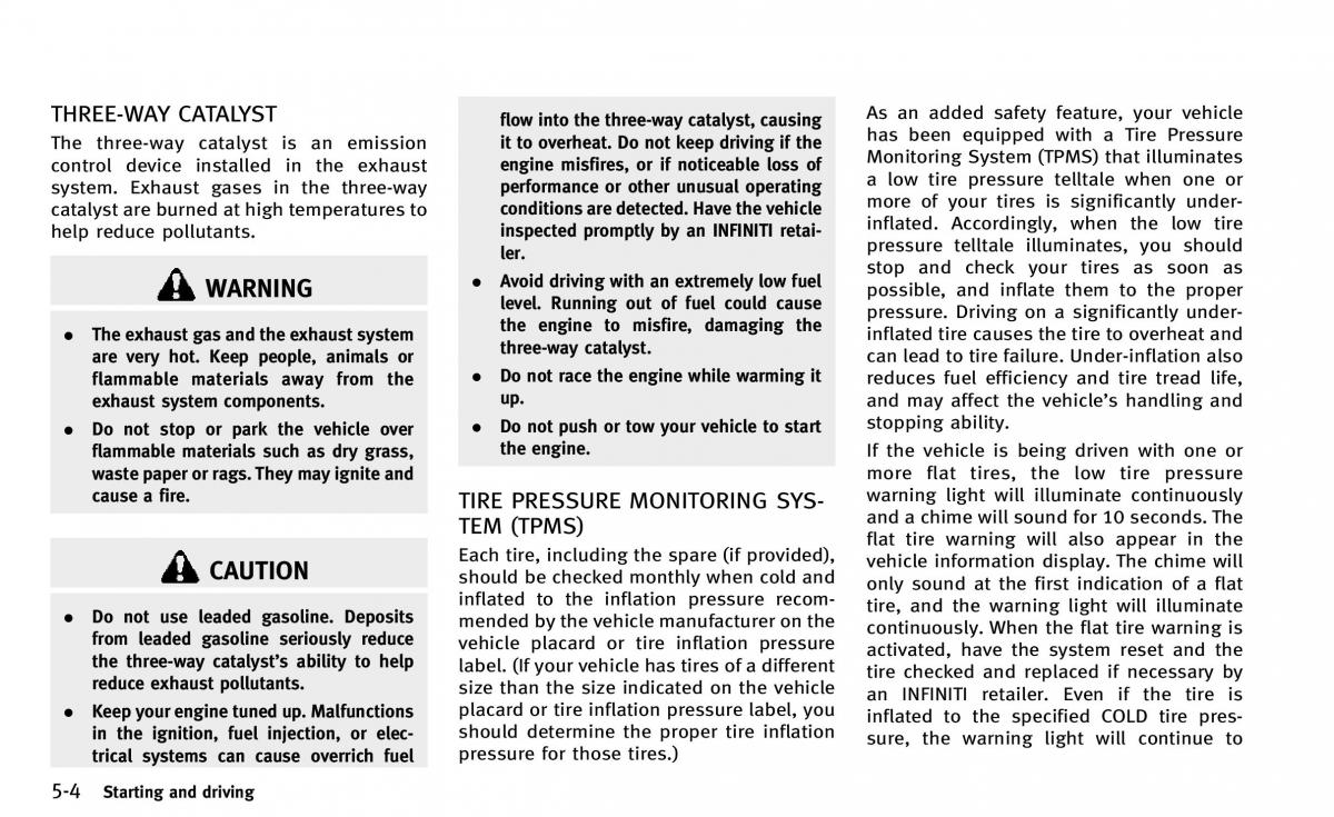 Infiniti Q50 owners manual / page 175