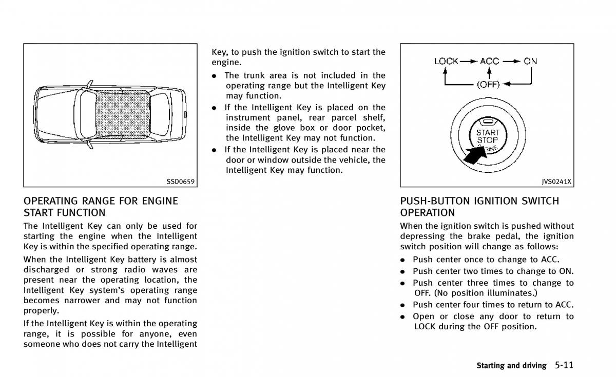 Infiniti Q50 owners manual / page 182