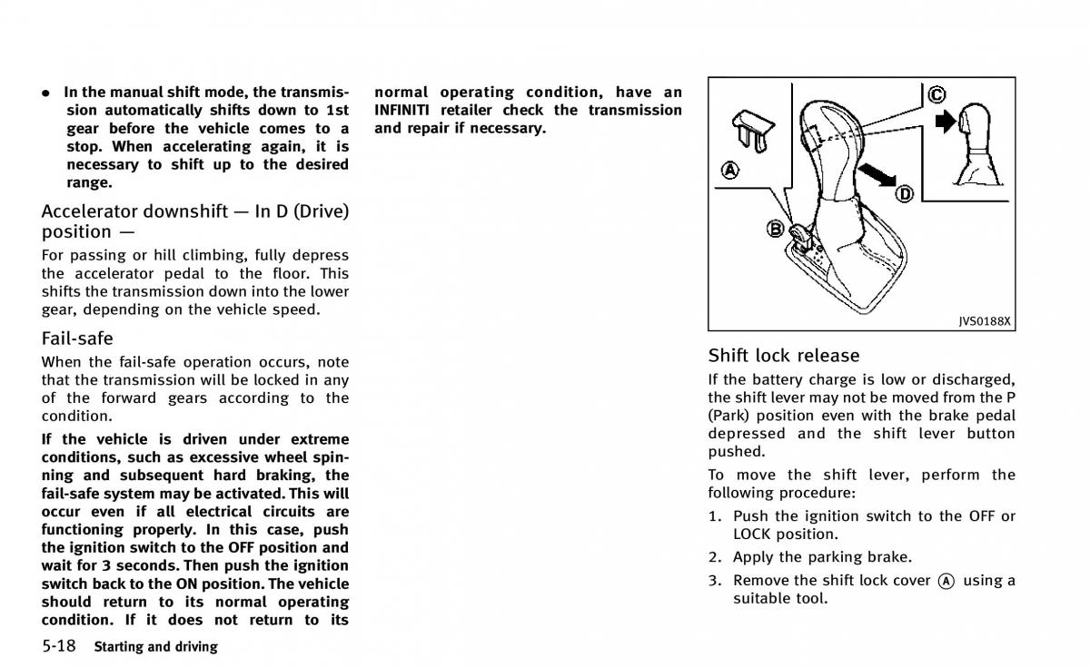 Infiniti Q50 owners manual / page 189