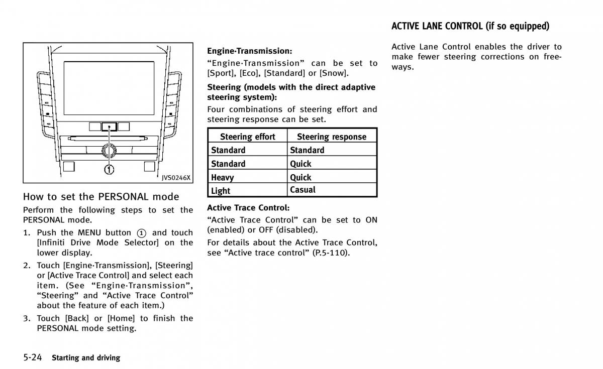 Infiniti Q50 owners manual / page 195