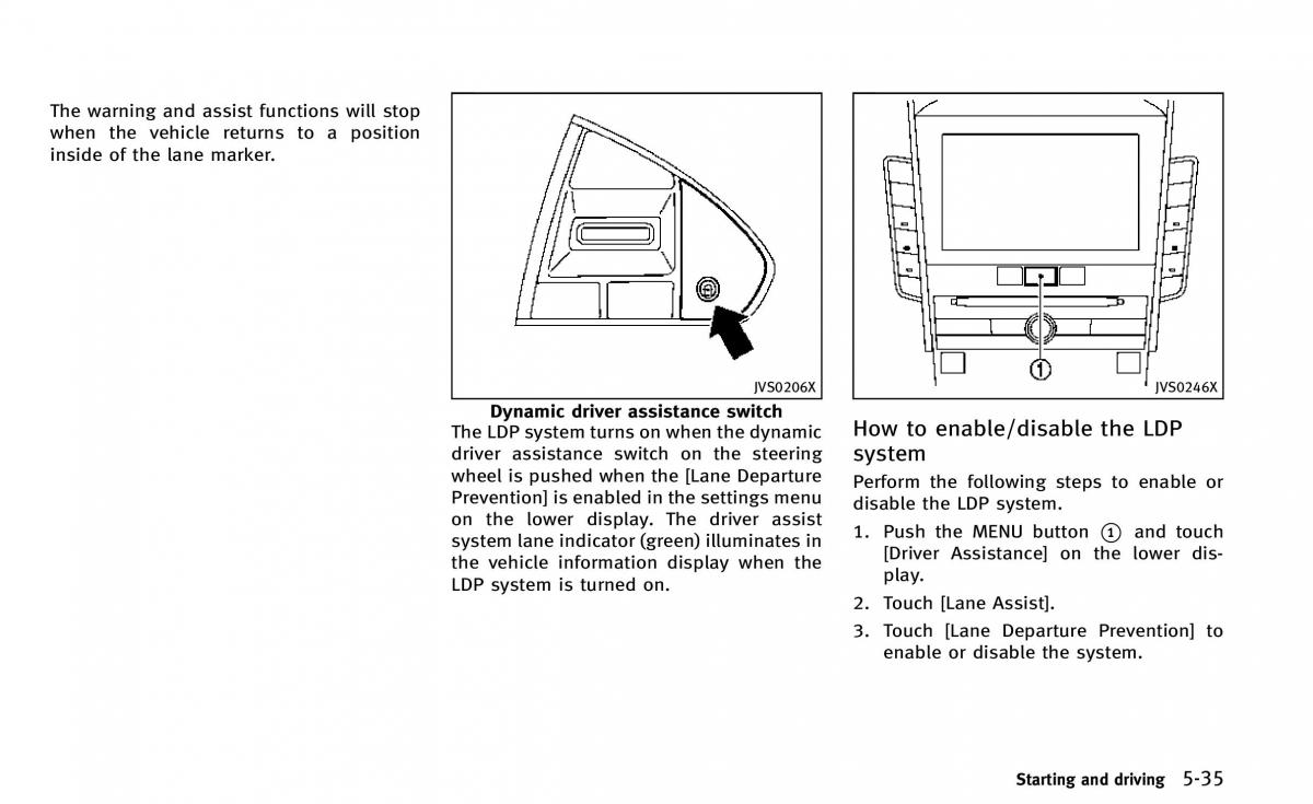 Infiniti Q50 owners manual / page 206