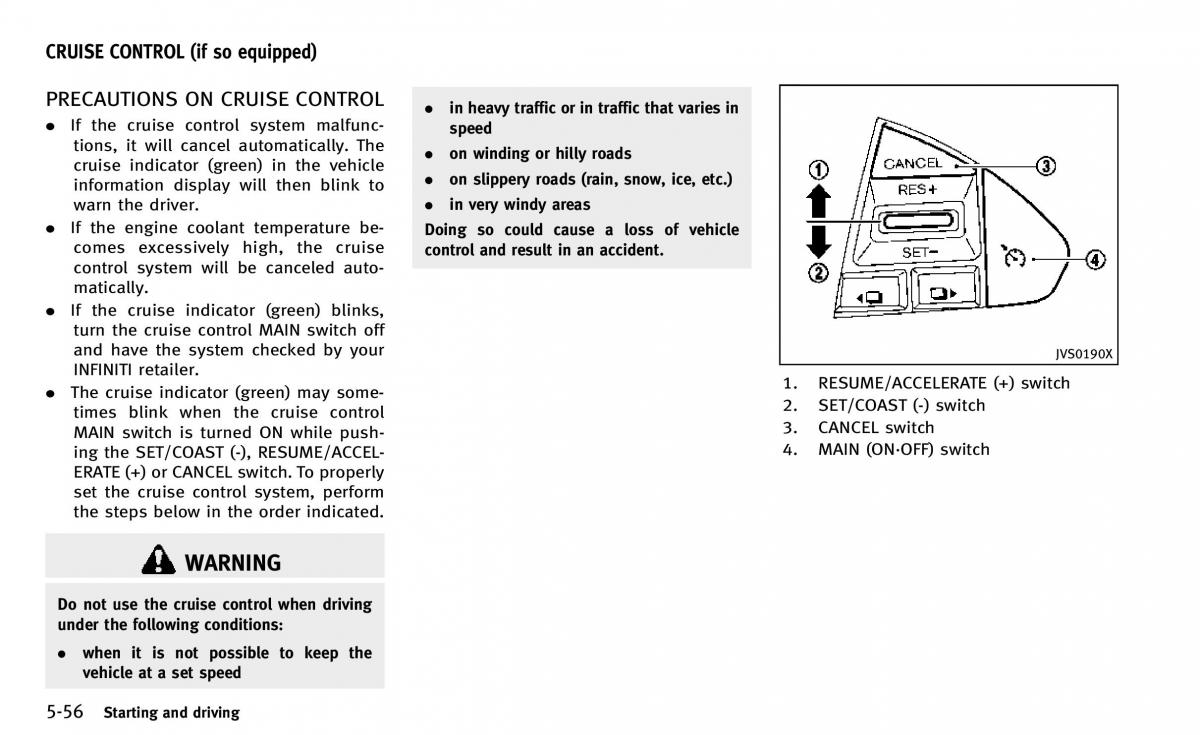 Infiniti Q50 owners manual / page 227