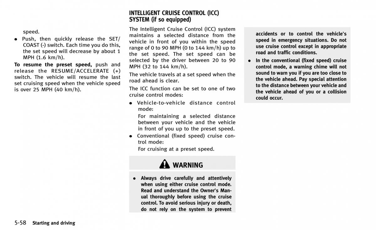 Infiniti Q50 owners manual / page 229