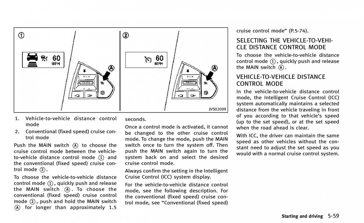 Infiniti Q50 owners manual / page 230