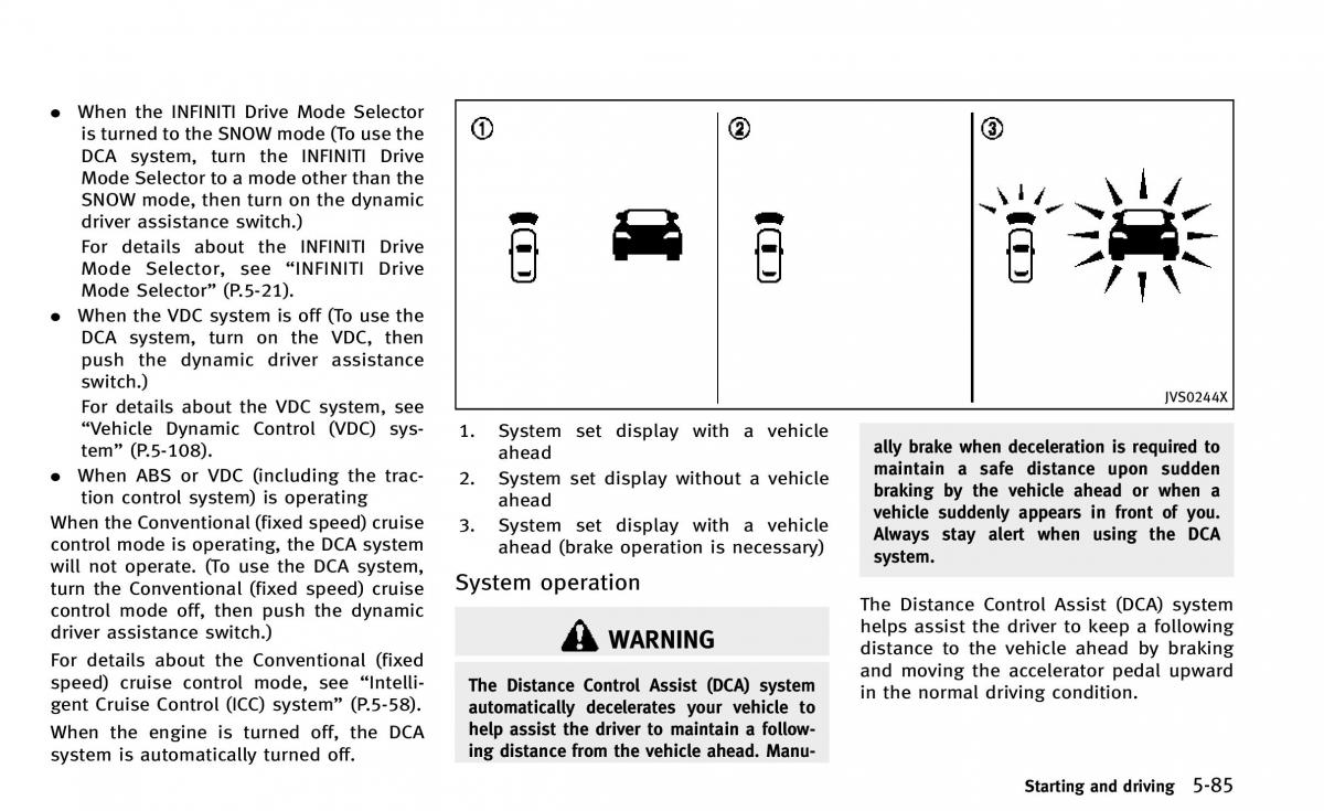 Infiniti Q50 owners manual / page 256