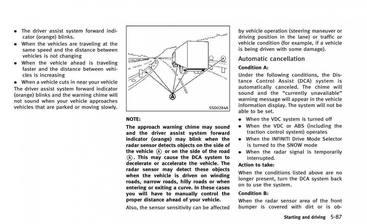 Infiniti Q50 owners manual / page 258