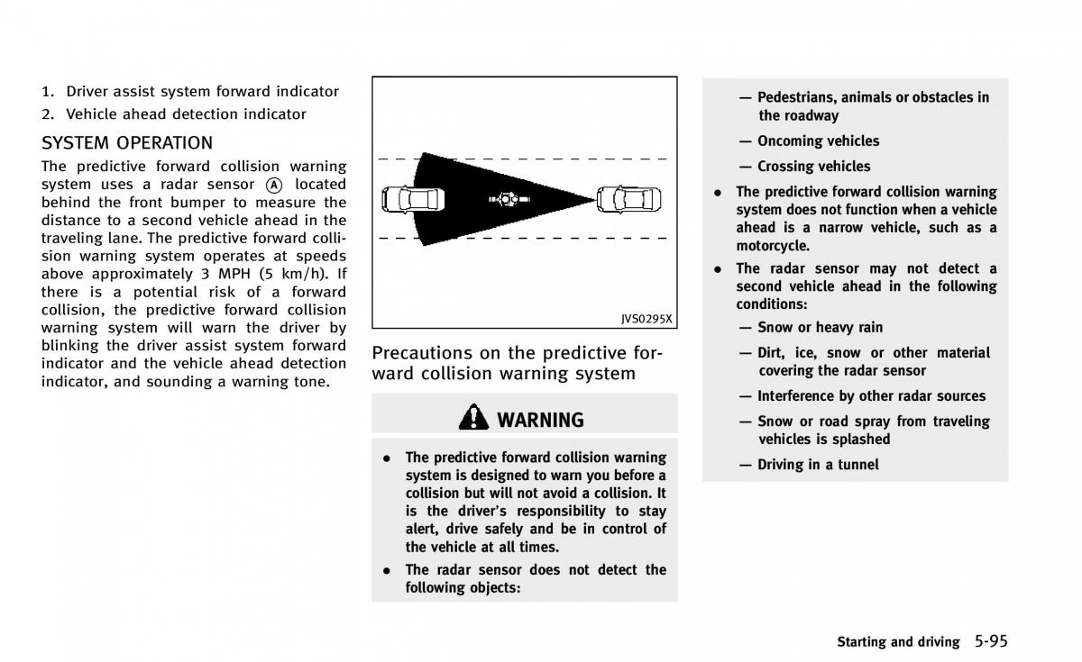 Infiniti Q50 owners manual / page 266