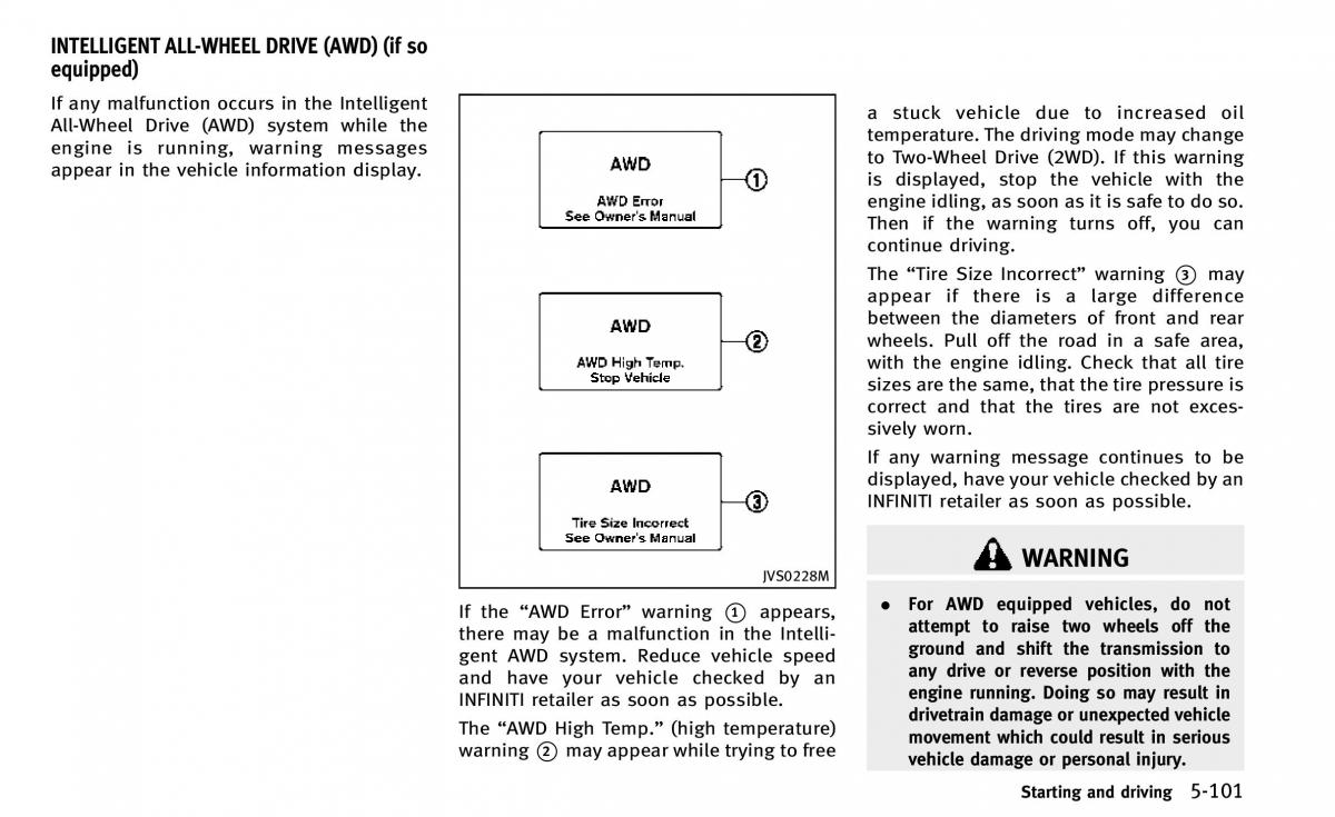 Infiniti Q50 owners manual / page 272