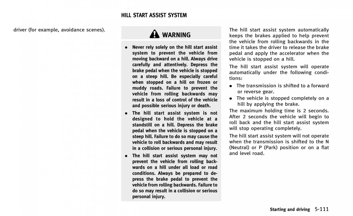 Infiniti Q50 owners manual / page 282