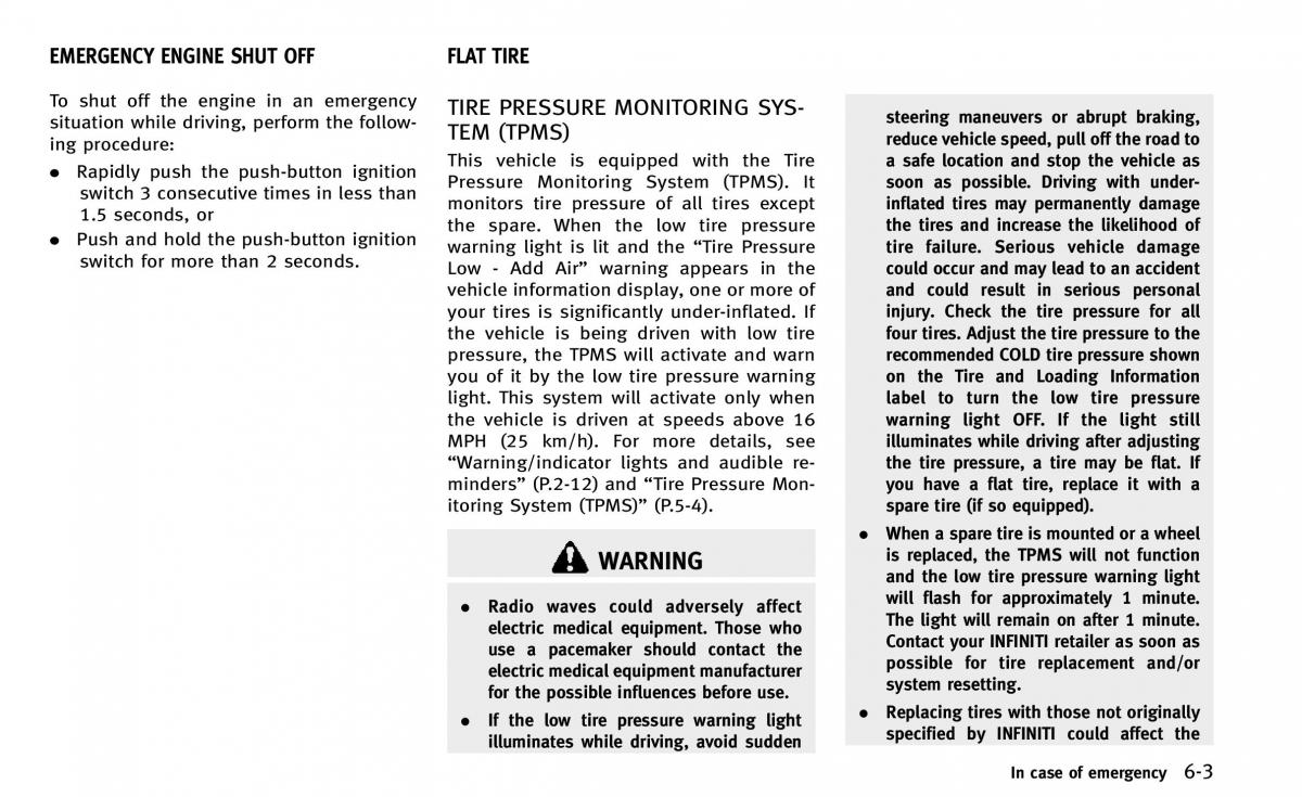 Infiniti Q50 owners manual / page 288