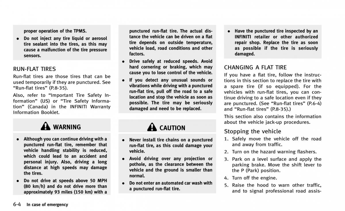 Infiniti Q50 owners manual / page 289