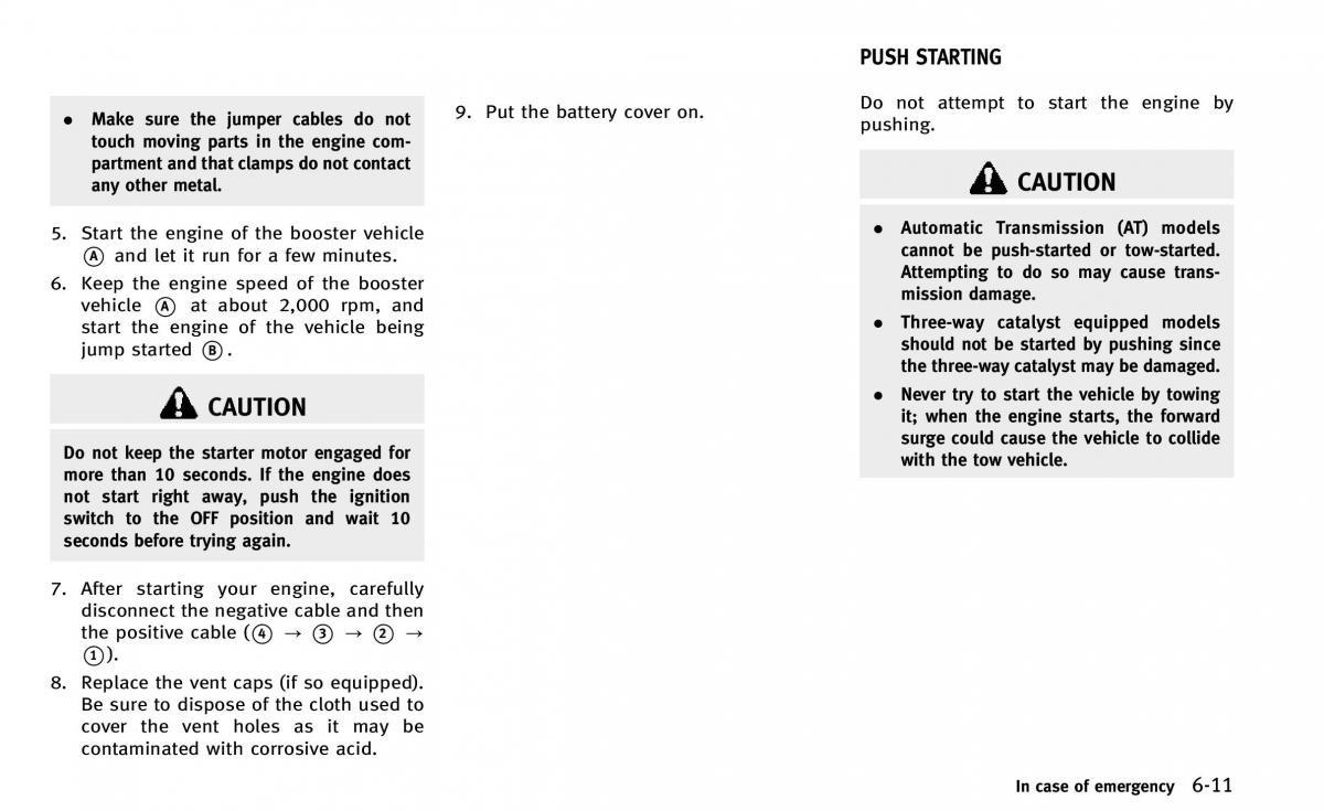 Infiniti Q50 owners manual / page 296