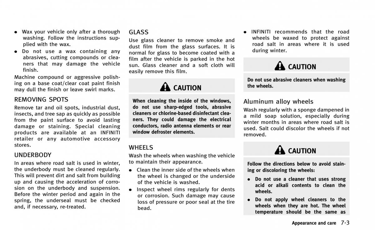 Infiniti Q50 owners manual / page 306