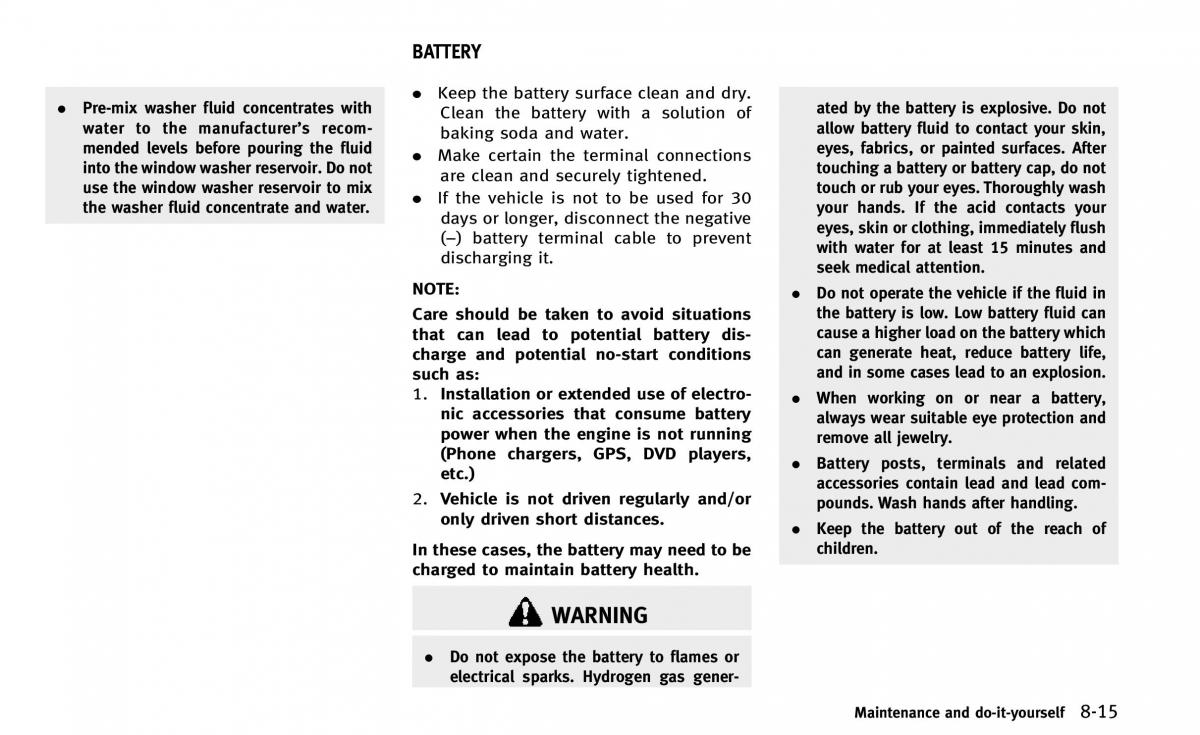 Infiniti Q50 owners manual / page 326