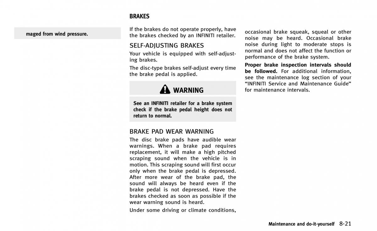 Infiniti Q50 owners manual / page 332