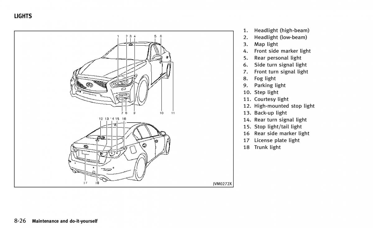 Infiniti Q50 owners manual / page 337