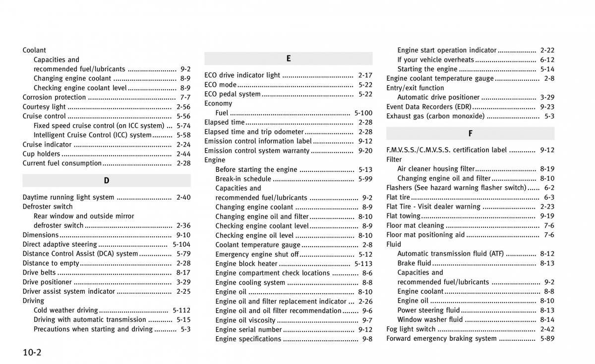 Infiniti Q50 owners manual / page 377