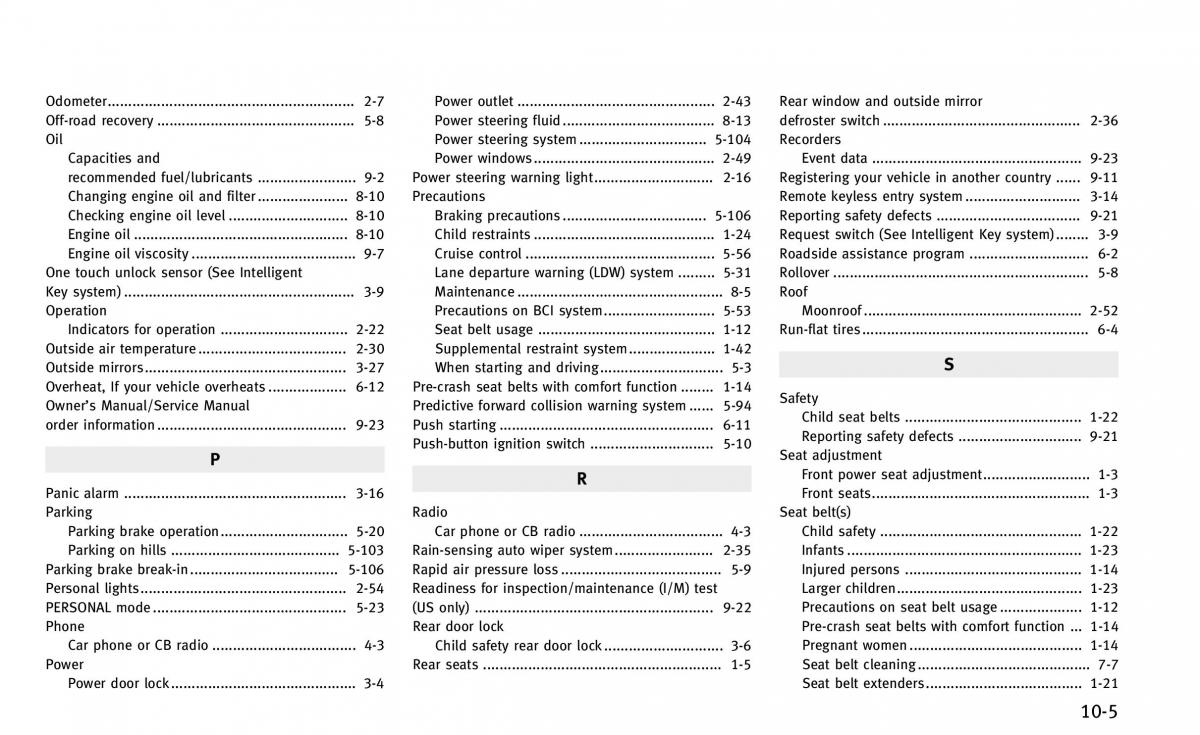 Infiniti Q50 owners manual / page 380