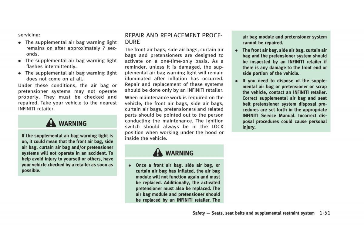 Infiniti Q50 Hybrid owners manual / page 82