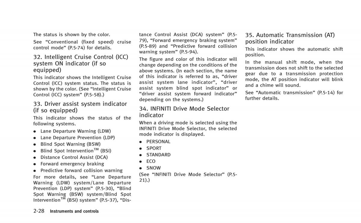 Infiniti Q50 Hybrid owners manual / page 111