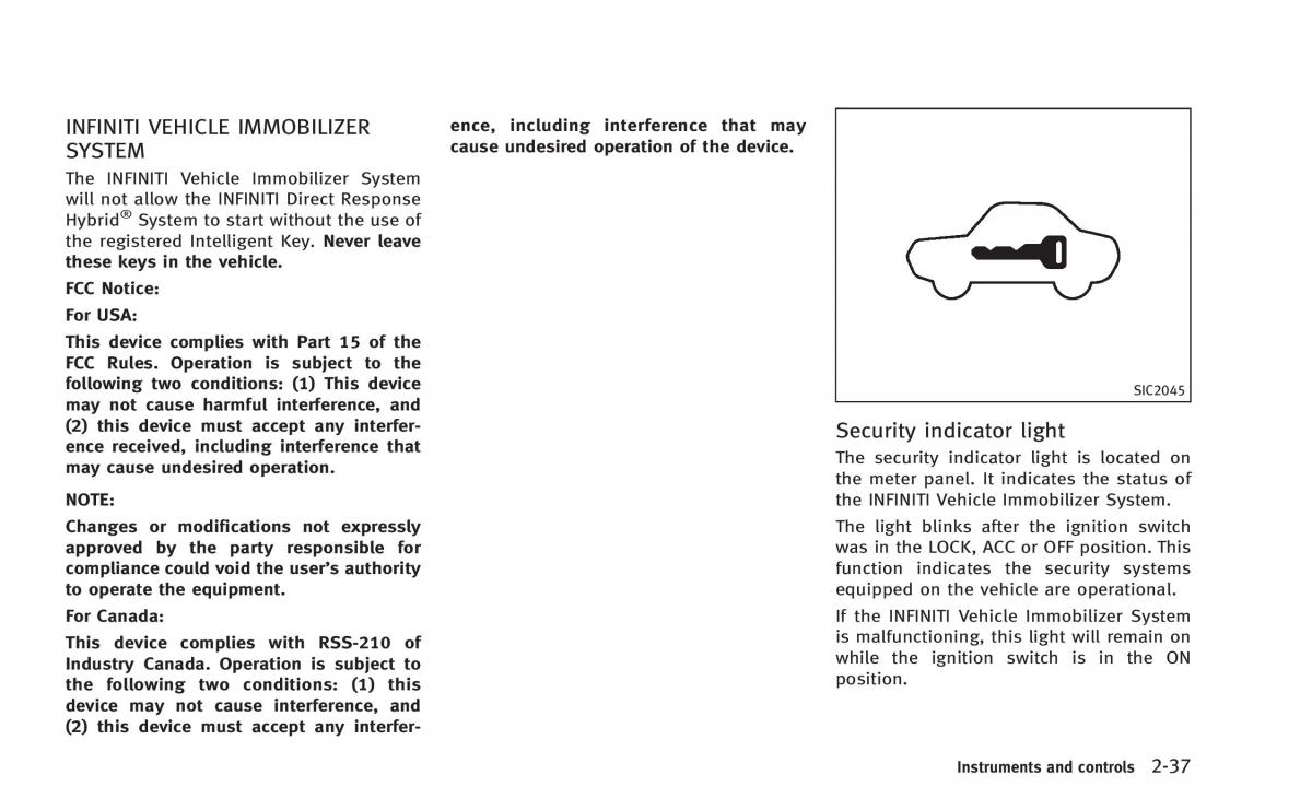 Infiniti Q50 Hybrid owners manual / page 120