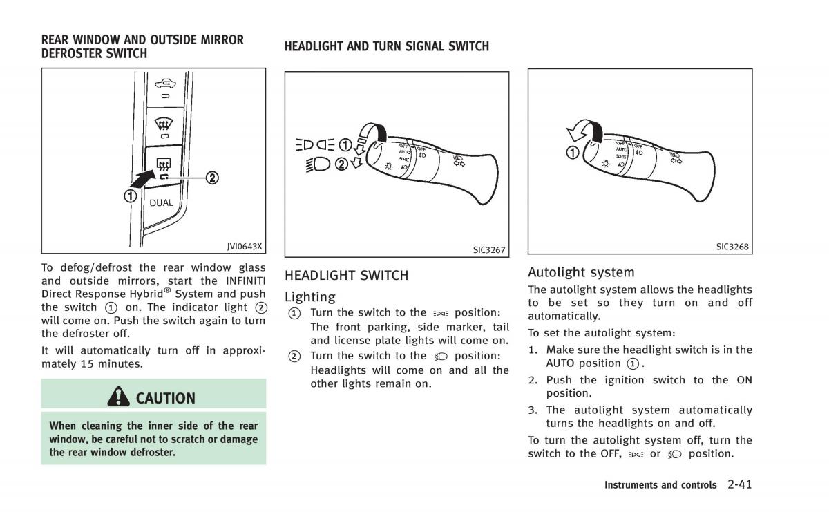 Infiniti Q50 Hybrid owners manual / page 124