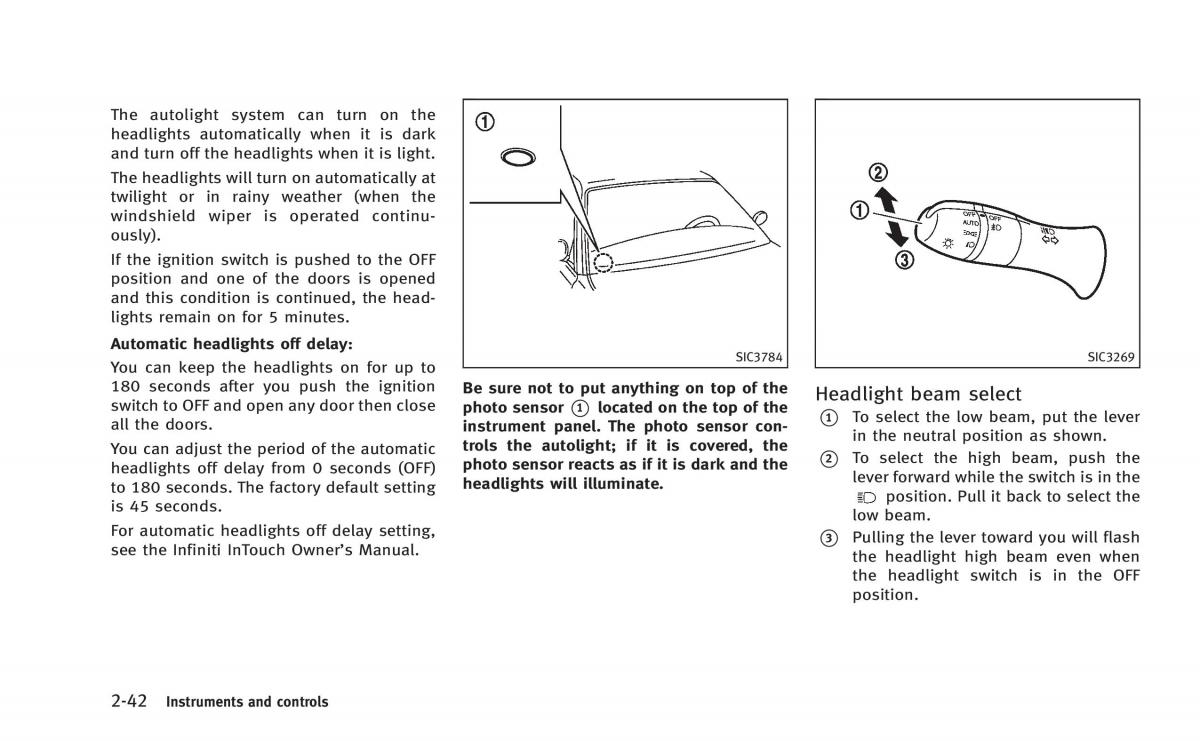 Infiniti Q50 Hybrid owners manual / page 125