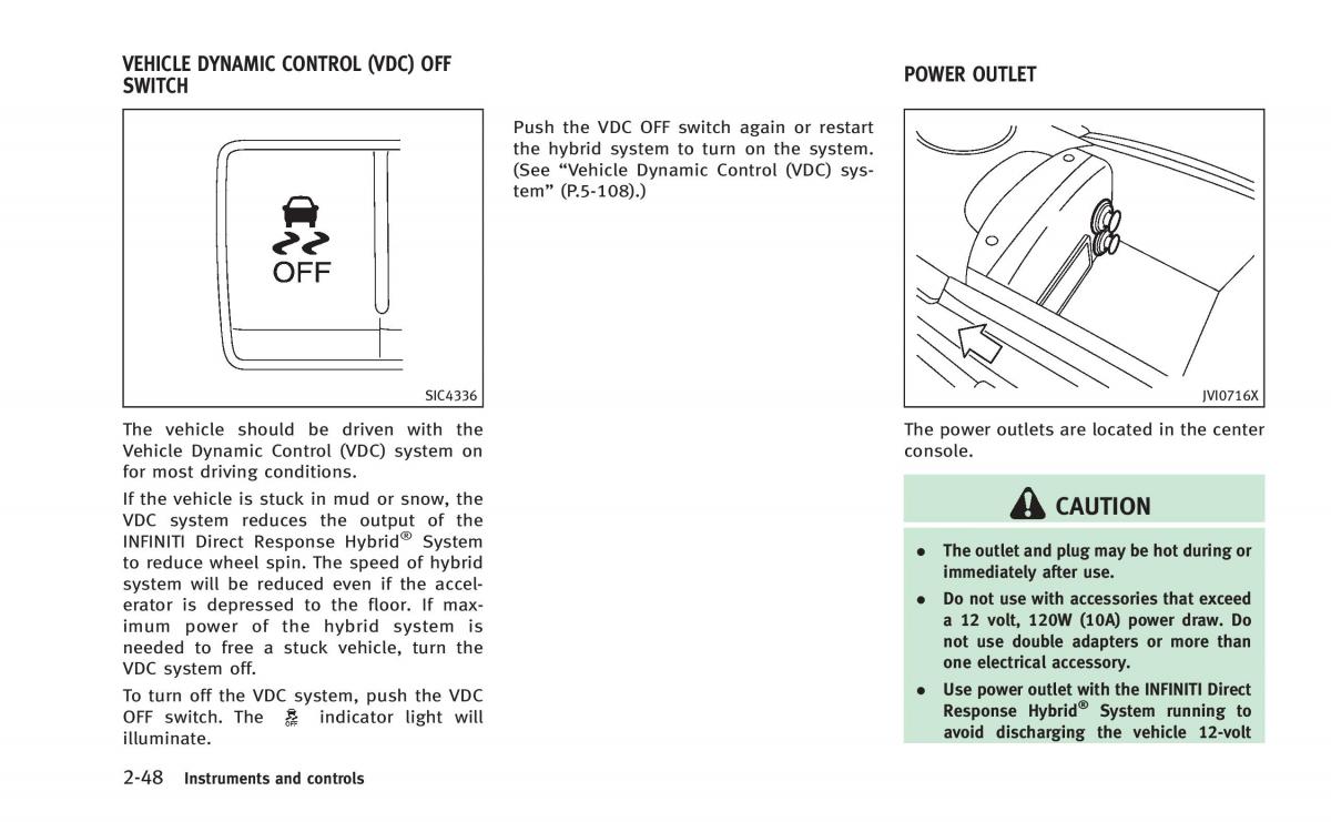 Infiniti Q50 Hybrid owners manual / page 131