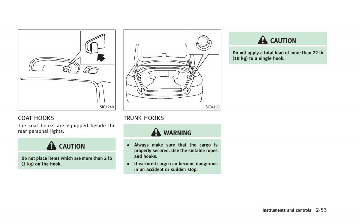 Infiniti Q50 Hybrid owners manual / page 136