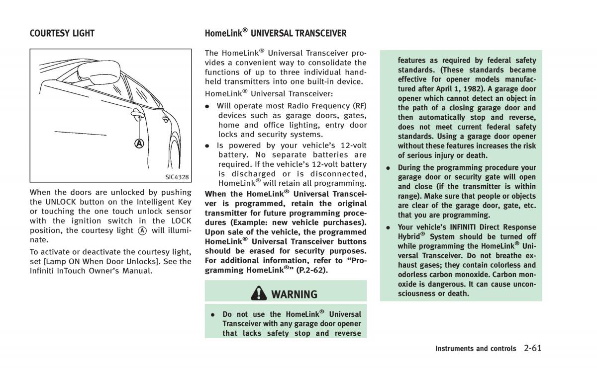 Infiniti Q50 Hybrid owners manual / page 144