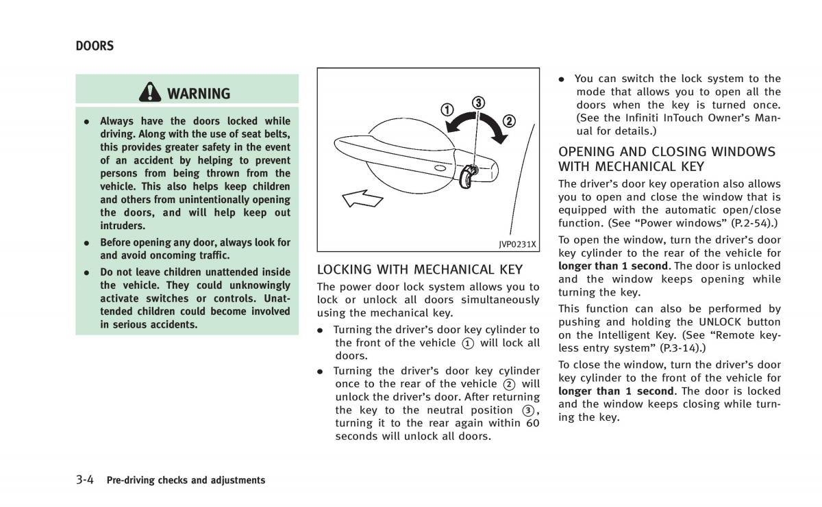 Infiniti Q50 Hybrid owners manual / page 153