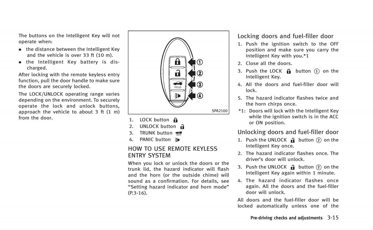 Infiniti Q50 Hybrid owners manual / page 164