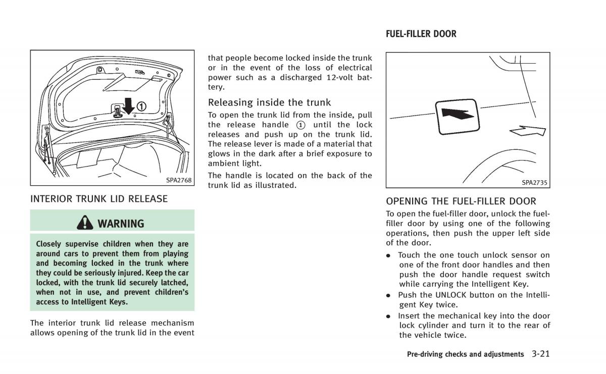 Infiniti Q50 Hybrid owners manual / page 170