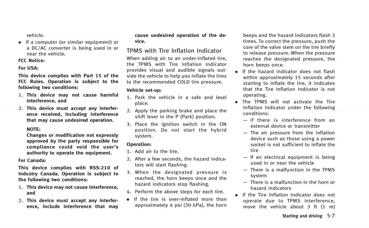 Infiniti Q50 Hybrid owners manual / page 192