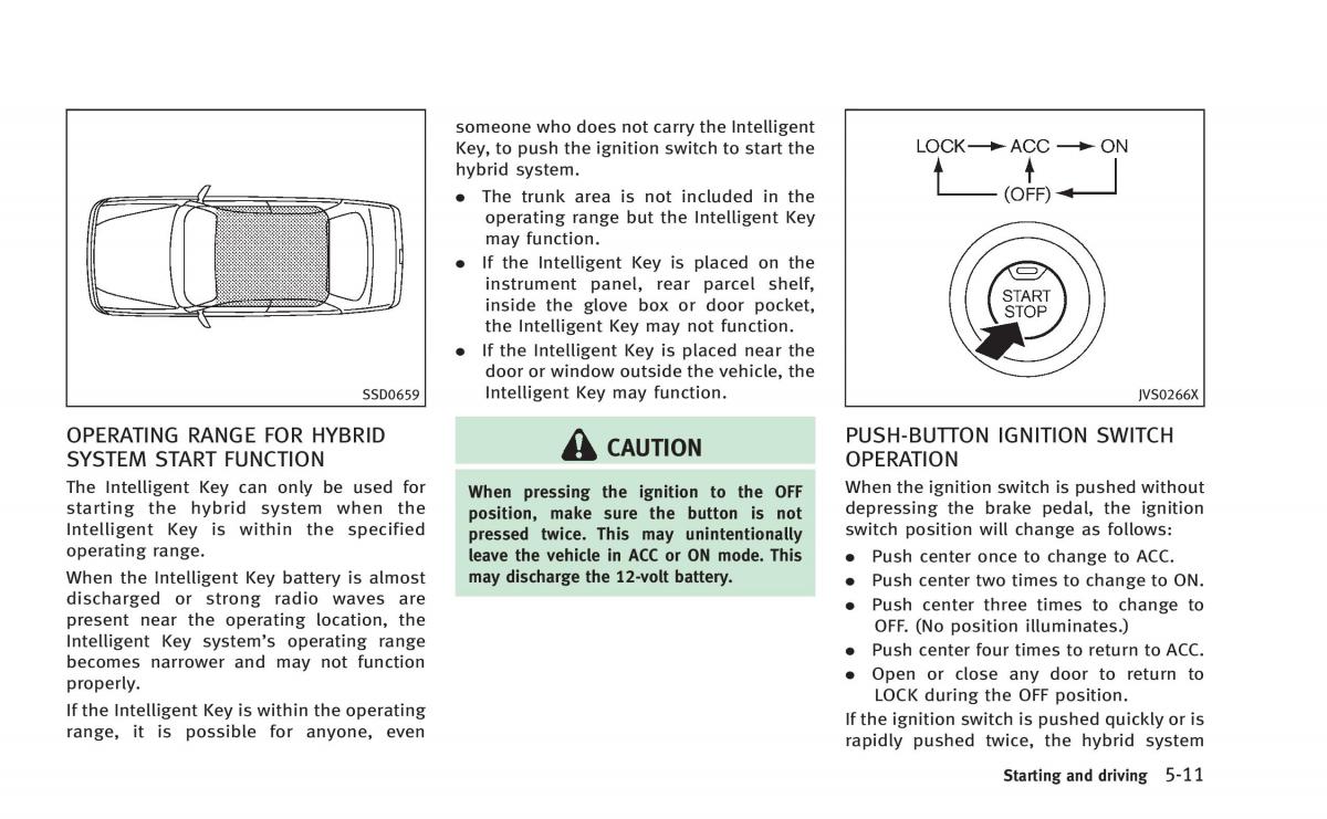 Infiniti Q50 Hybrid owners manual / page 196