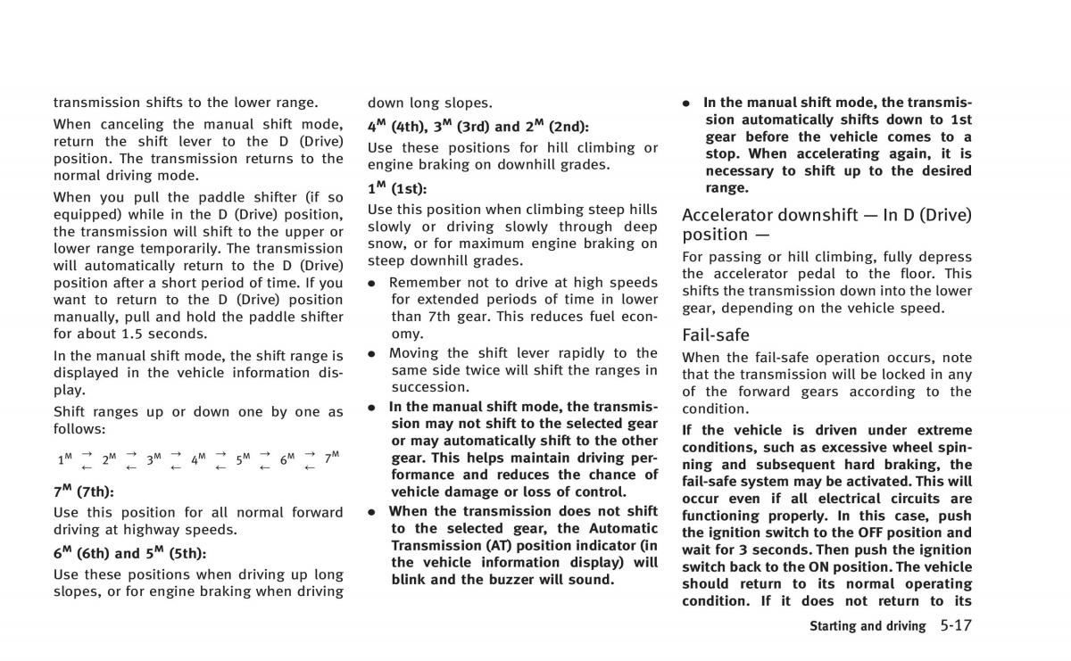 Infiniti Q50 Hybrid owners manual / page 202