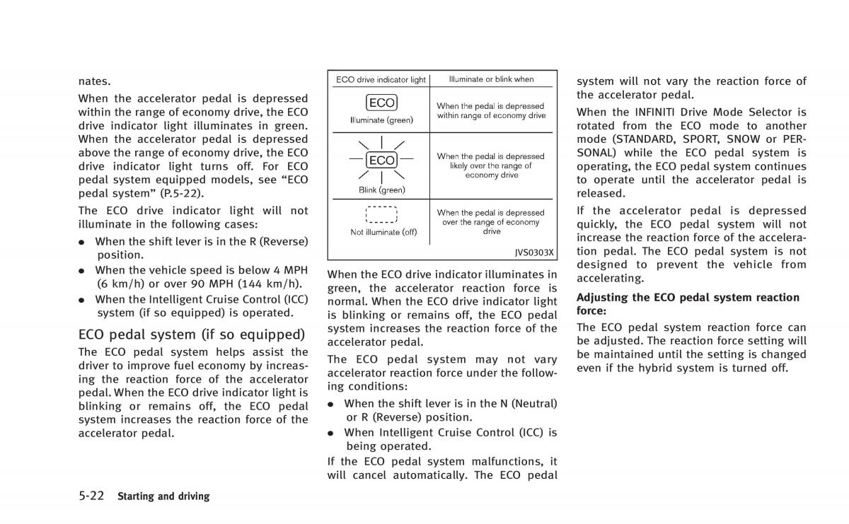 Infiniti Q50 Hybrid owners manual / page 207