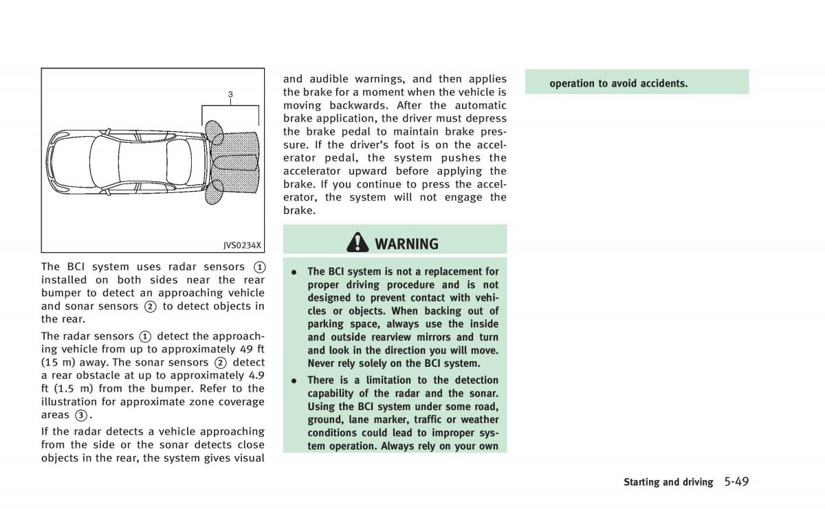 Infiniti Q50 Hybrid owners manual / page 234