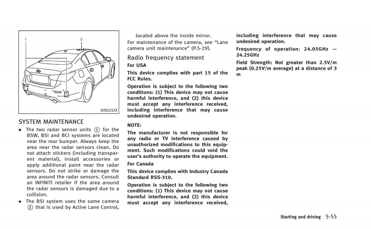 Infiniti Q50 Hybrid owners manual / page 240