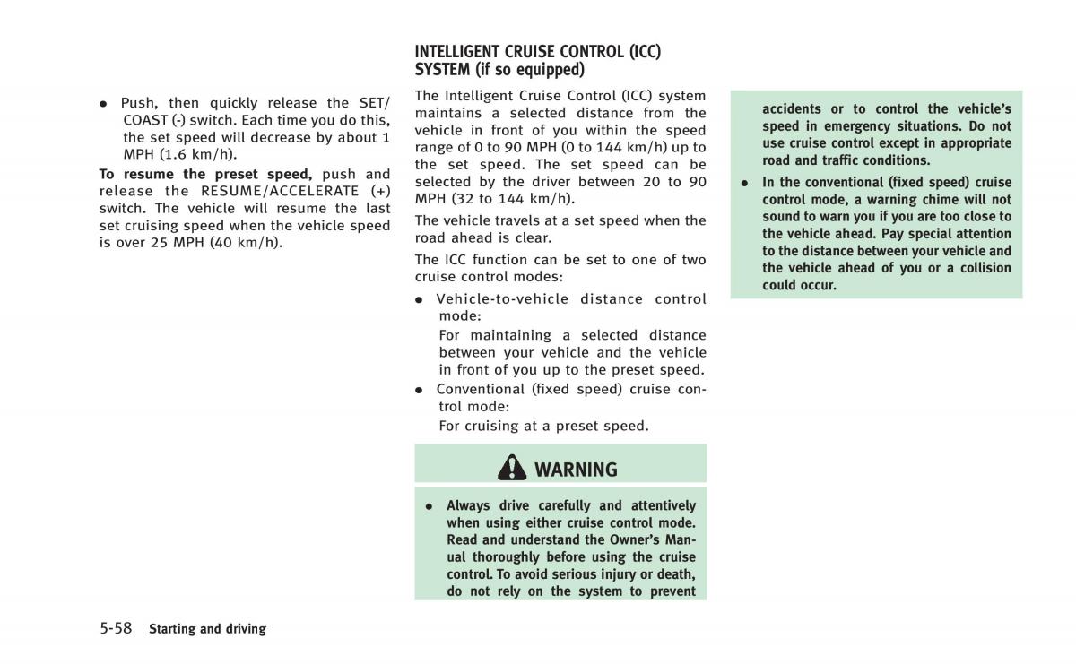 Infiniti Q50 Hybrid owners manual / page 243