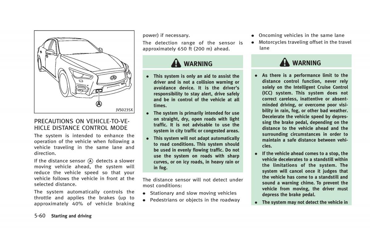 Infiniti Q50 Hybrid owners manual / page 245