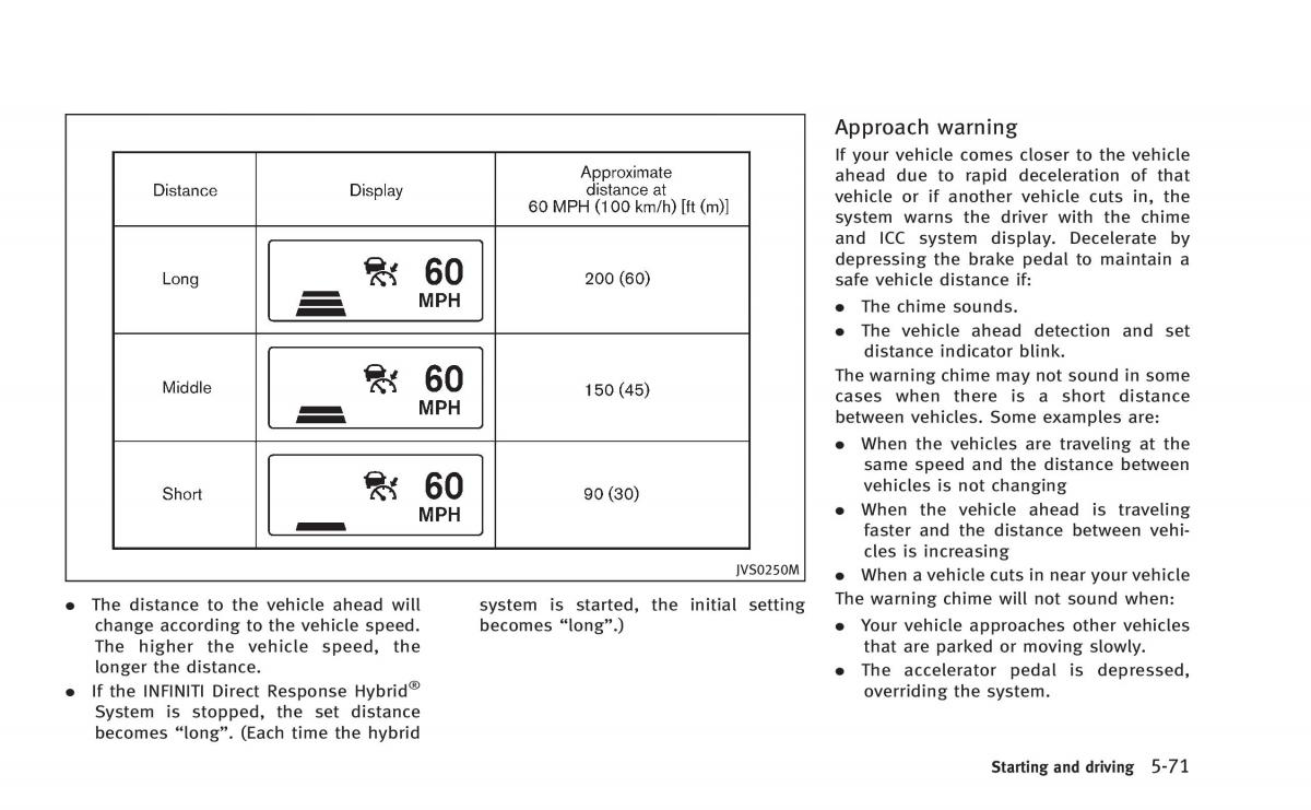 Infiniti Q50 Hybrid owners manual / page 256