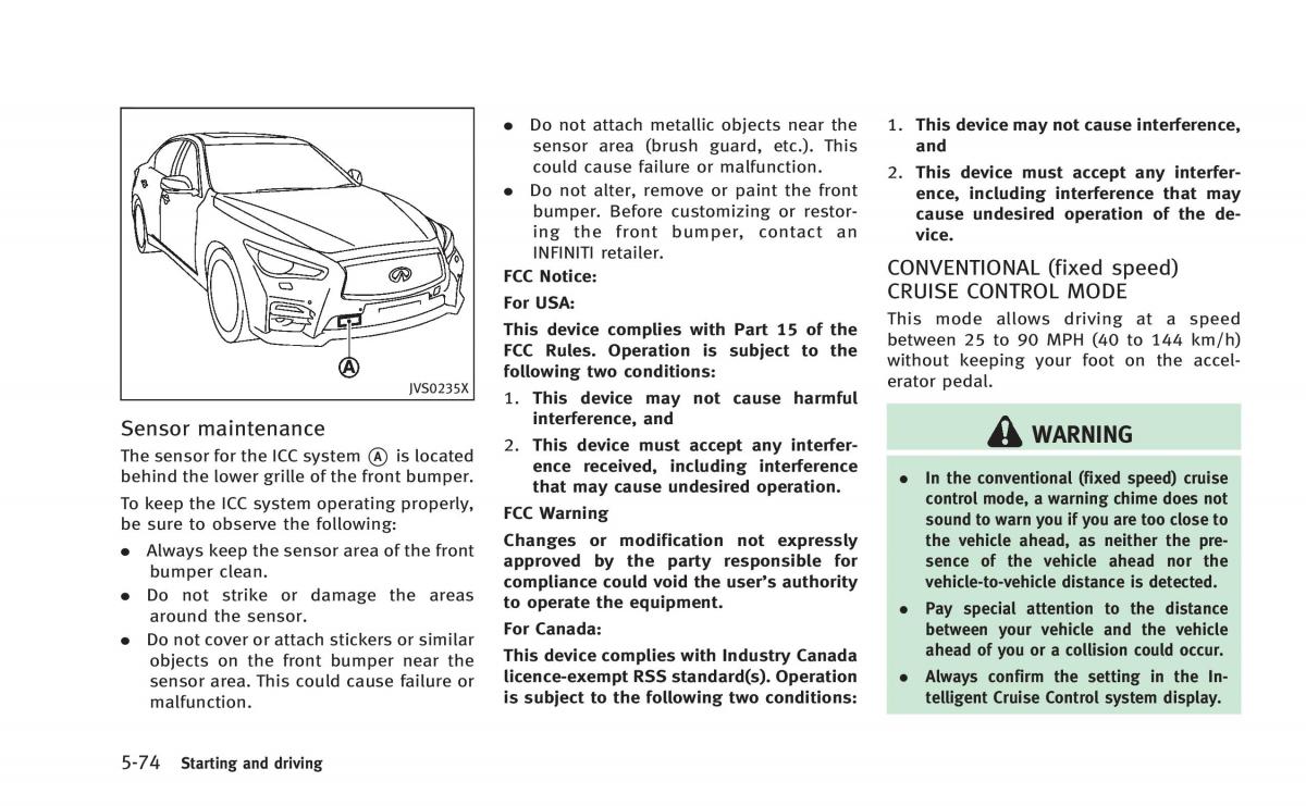 Infiniti Q50 Hybrid owners manual / page 259