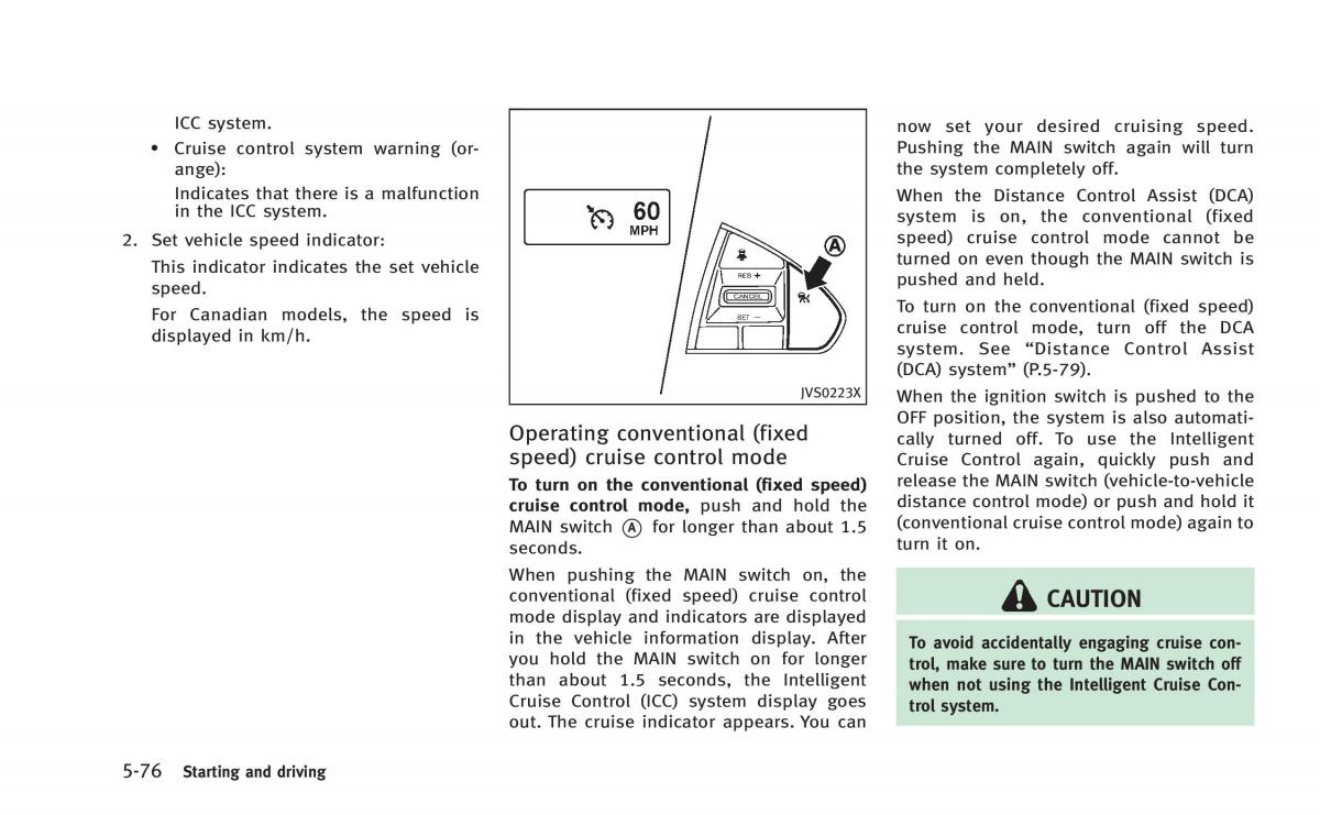 Infiniti Q50 Hybrid owners manual / page 261