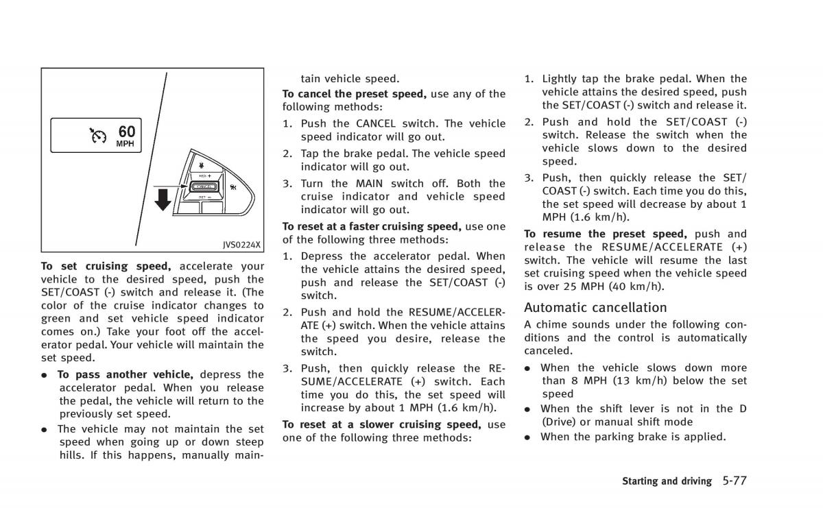 Infiniti Q50 Hybrid owners manual / page 262