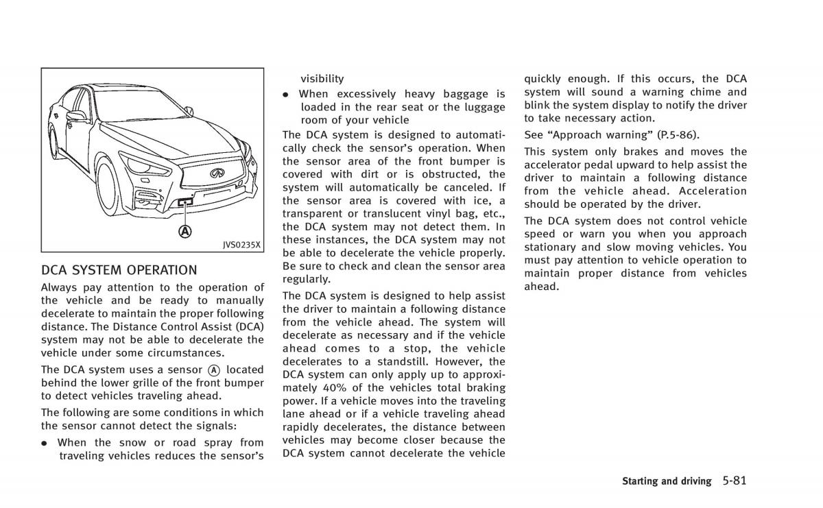 Infiniti Q50 Hybrid owners manual / page 266