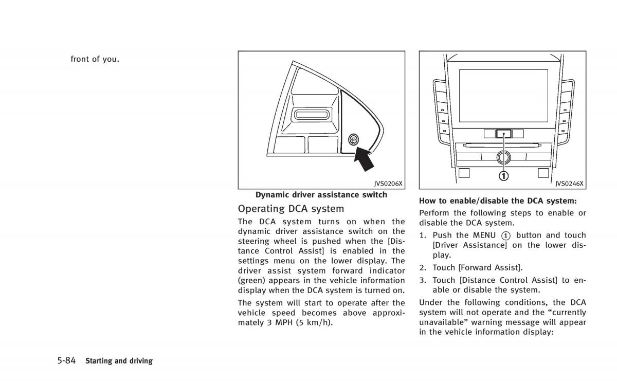 Infiniti Q50 Hybrid owners manual / page 269