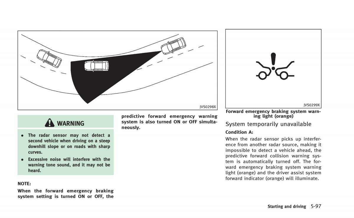 Infiniti Q50 Hybrid owners manual / page 282