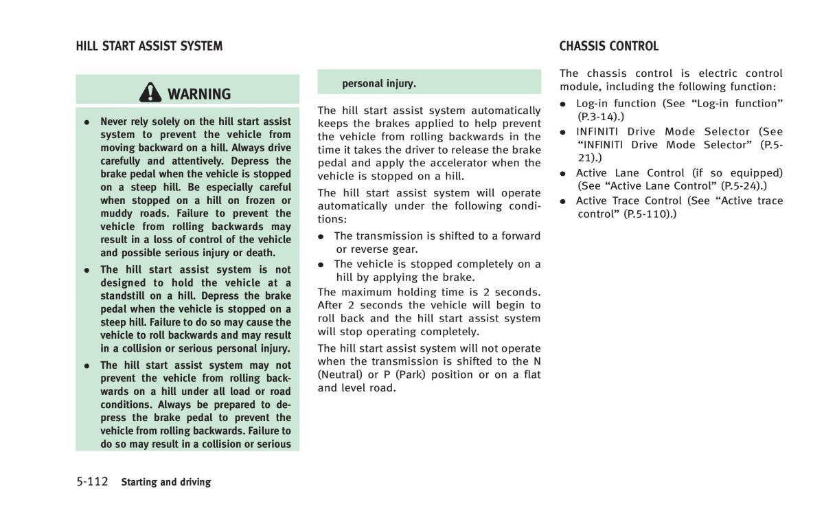 Infiniti Q50 Hybrid owners manual / page 297